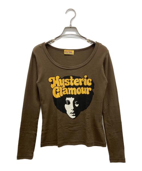 Hysteric Glamour（ヒステリックグラマー）Hysteric Glamour (ヒステリックグラマー) 長袖カットソー ブラウン サイズ:Freeの古着・服飾アイテム