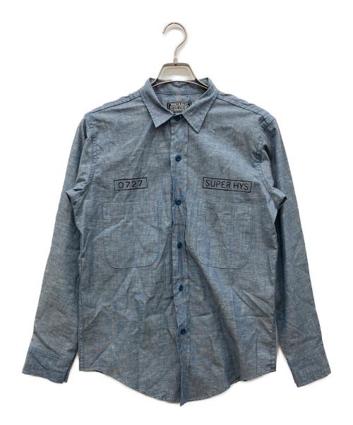 Hysteric Glamour（ヒステリックグラマー）Hysteric Glamour (ヒステリックグラマー) プリズナーシャツ スカイブルー サイズ:Ｓの古着・服飾アイテム