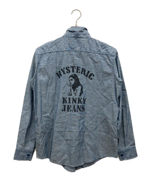 Hysteric Glamour（ヒステリックグラマー）Hysteric Glamour (ヒステリックグラマー) プリズナーシャツ スカイブルー サイズ:Ｓの古着・服飾アイテム