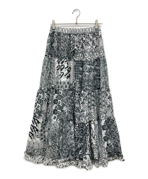 Hysteric Glamour（ヒステリックグラマー）Hysteric Glamour (ヒステリックグラマー) ティアードロングスカート ホワイト サイズ:Freeの古着・服飾アイテム