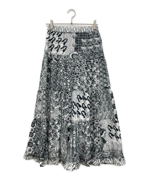 Hysteric Glamour（ヒステリックグラマー）Hysteric Glamour (ヒステリックグラマー) ティアードロングスカート ホワイト サイズ:Freeの古着・服飾アイテム