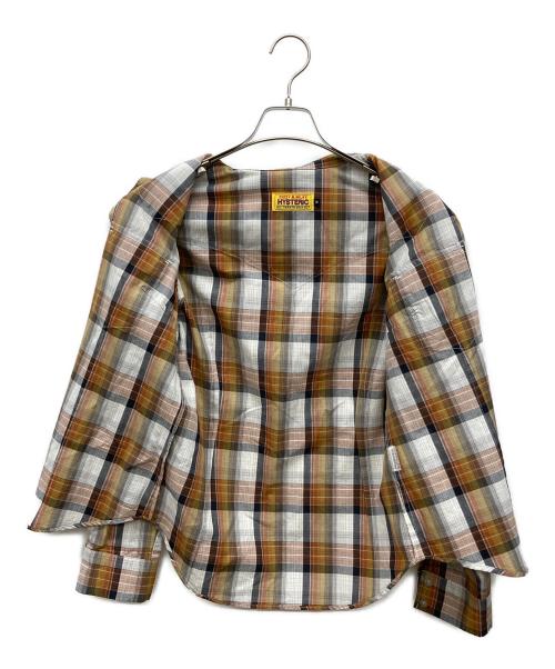 Hysteric Glamour（ヒステリックグラマー）Hysteric Glamour (ヒステリックグラマー) GIVE ME MUSIC刺繍ウエスタンシャツ ブラウン サイズ:Mの古着・服飾アイテム