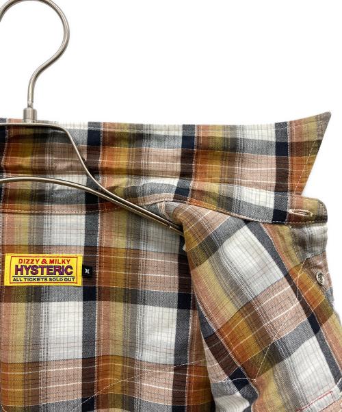 Hysteric Glamour（ヒステリックグラマー）Hysteric Glamour (ヒステリックグラマー) GIVE ME MUSIC刺繍ウエスタンシャツ ブラウン サイズ:Mの古着・服飾アイテム