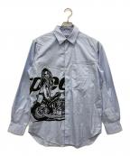 Hysteric Glamourヒステリックグラマー）の古着「SPEEDSTER レギュラーカラーシャツ」｜スカイブルー
