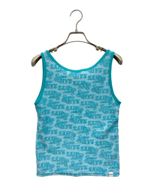 Hysteric Glamour（ヒステリックグラマー）Hysteric Glamour (ヒステリックグラマー) SUPER HYS MONOGRAM柄タンクトップ スカイブルー サイズ:FREEの古着・服飾アイテム