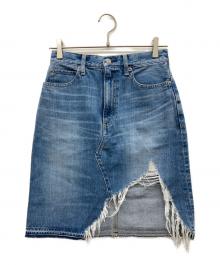 Hysteric Glamour（ヒステリックグラマー）の古着「クラッシュデニムミニスカート」｜インディゴ