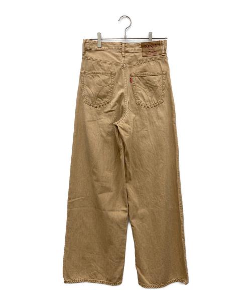 Hysteric Glamour（ヒステリックグラマー）Hysteric Glamour (ヒステリックグラマー) ワイドデニムパンツ ベージュ サイズ:w25の古着・服飾アイテム