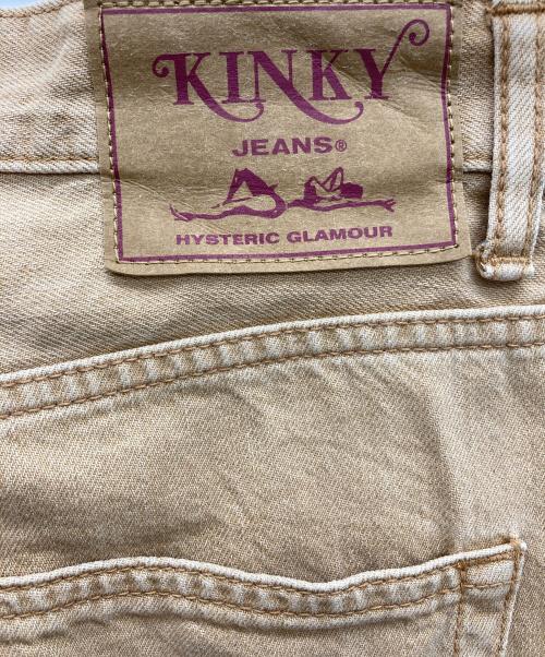 Hysteric Glamour（ヒステリックグラマー）Hysteric Glamour (ヒステリックグラマー) ワイドデニムパンツ ベージュ サイズ:w25の古着・服飾アイテム