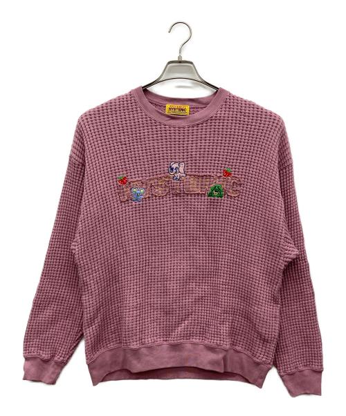 Hysteric Glamour（ヒステリックグラマー）Hysteric Glamour (ヒステリックグラマー) HYSTERIC HOMIES刺繍オーバーサイズスウェット ピンク サイズ:なしの古着・服飾アイテム