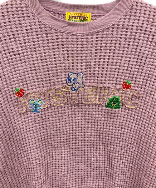 Hysteric Glamour（ヒステリックグラマー）Hysteric Glamour (ヒステリックグラマー) HYSTERIC HOMIES刺繍オーバーサイズスウェット ピンク サイズ:なしの古着・服飾アイテム