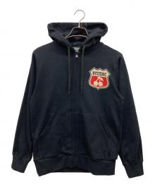 Hysteric Glamour（ヒステリックグラマー）の古着「チェリーロゴジップアップパーカー」｜ブラック