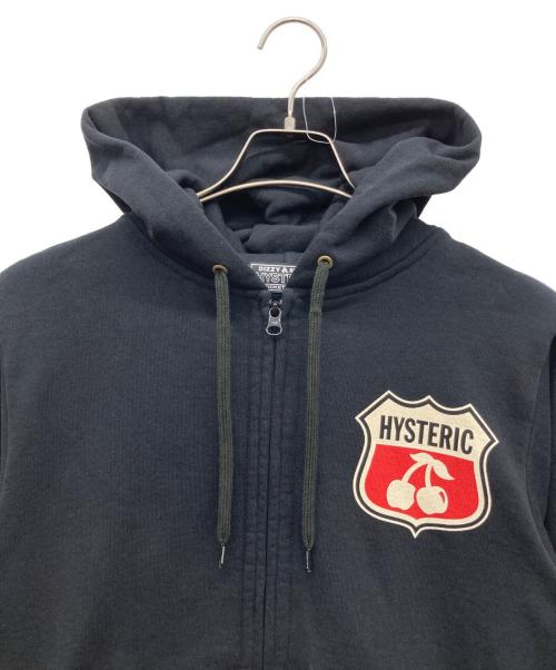 Hysteric Glamour（ヒステリックグラマー）Hysteric Glamour (ヒステリックグラマー) チェリーロゴジップアップパーカー ブラック サイズ:Sの古着・服飾アイテム