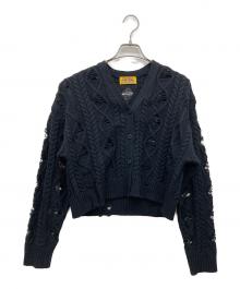 Hysteric Glamour（ヒステリックグラマー）の古着「ショート丈クラッシュカーディガン」｜ブラック