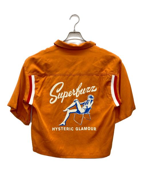 Hysteric Glamour（ヒステリックグラマー）Hysteric Glamour (ヒステリックグラマー) SUPER FUZZ ボウリングシャツ オレンジ サイズ:FREEの古着・服飾アイテム
