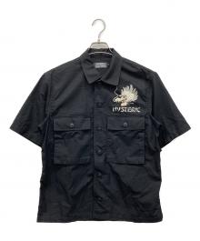 Hysteric Glamour（ヒステリックグラマー）の古着「HYSTERIC DRAGON刺繍 ユーティリティーシャツ」｜ブラック