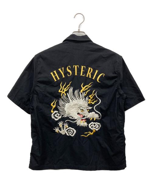Hysteric Glamour（ヒステリックグラマー）Hysteric Glamour (ヒステリックグラマー) HYSTERIC DRAGON刺繍 ユーティリティーシャツ ブラック サイズ:Ｓの古着・服飾アイテム