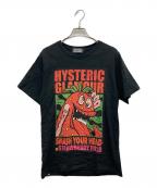 Hysteric Glamourヒステリックグラマー）の古着「SMASH YOUR HEAD SBM Tシャツ」｜ブラック