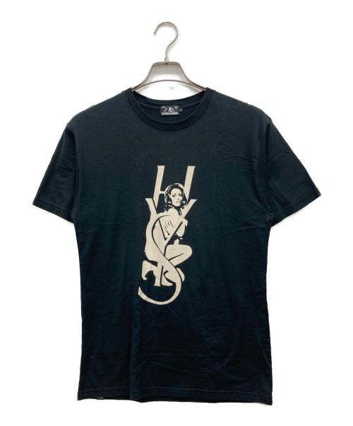 Hysteric Glamour（ヒステリックグラマー）Hysteric Glamour (ヒステリックグラマー) プリントTシャツ ブラック サイズ:Sの古着・服飾アイテム