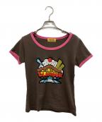 Hysteric Glamourヒステリックグラマー）の古着「GLAMOUR PARFAIT ちびTシャツ」｜ブラウン