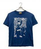 Hysteric Glamourヒステリックグラマー）の古着「WOW GIRL オーバーサイズTシャツ」｜ネイビー