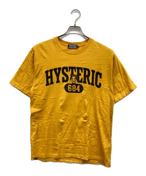 Hysteric Glamour（ヒステリックグラマー）Hysteric Glamour (ヒステリックグラマー) EVIL COLLEGE Tシャツ イエロー サイズ:Mの古着・服飾アイテム