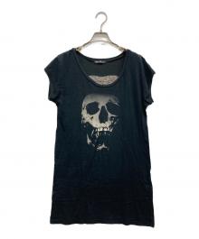 Hysteric Glamour（ヒステリックグラマー）の古着「スカルベリーフレンチスリーブカットソー」｜ブラック
