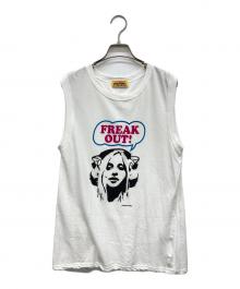 Hysteric Glamour（ヒステリックグラマー）の古着「FREAK OUT! ノースリーブカットソー」｜ホワイト
