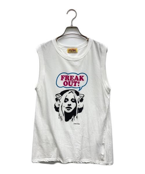 Hysteric Glamour（ヒステリックグラマー）Hysteric Glamour (ヒステリックグラマー) FREAK OUT! ノースリーブカットソー ホワイト サイズ:FREEの古着・服飾アイテム