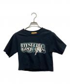 Hysteric Glamourヒステリックグラマー）の古着「HYSTERIC GROUPIES ショート丈Tシャツ」｜ブラック