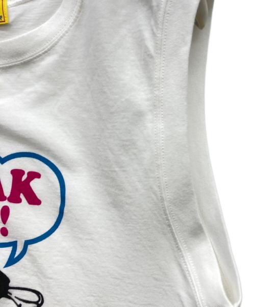 Hysteric Glamour（ヒステリックグラマー）Hysteric Glamour (ヒステリックグラマー) FREAK OUT! ショート丈ノースリーブ ホワイト サイズ:FREEの古着・服飾アイテム