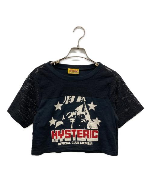 Hysteric Glamour（ヒステリックグラマー）Hysteric Glamour (ヒステリックグラマー) CAMERA CLUB ショート丈Tシャツ ブラック サイズ:FREEの古着・服飾アイテム
