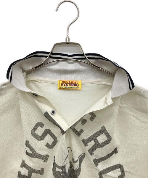 Hysteric Glamour（ヒステリックグラマー）Hysteric Glamour (ヒステリックグラマー) SEE NO EVILメッシュ ポロシャツ ベージュ サイズ:FREEの古着・服飾アイテム