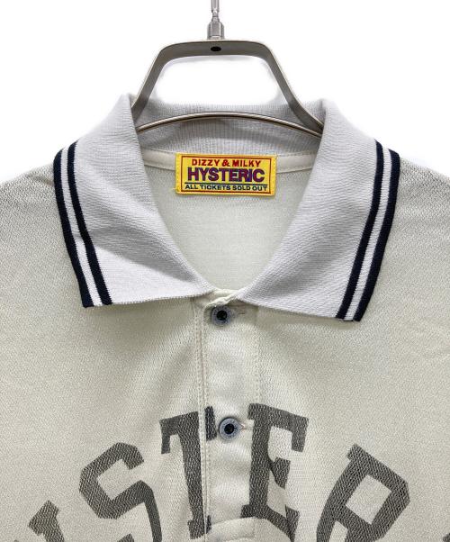 Hysteric Glamour（ヒステリックグラマー）Hysteric Glamour (ヒステリックグラマー) SEE NO EVILメッシュ ポロシャツ ベージュ サイズ:FREEの古着・服飾アイテム