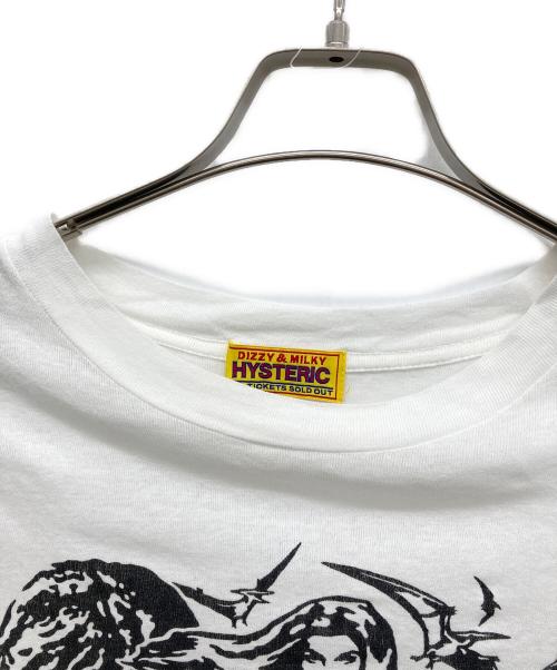 Hysteric Glamour（ヒステリックグラマー）Hysteric Glamour (ヒステリックグラマー) KICK YOUR ASS オーバーサイズTシャツ ホワイト サイズ:FREEの古着・服飾アイテム