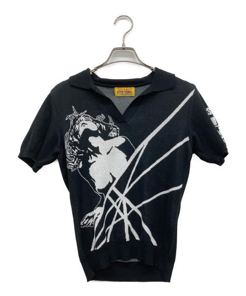 Hysteric Glamour（ヒステリックグラマー）Hysteric Glamour (ヒステリックグラマー) ポロシャツ ブラック サイズ:Freeの古着・服飾アイテム
