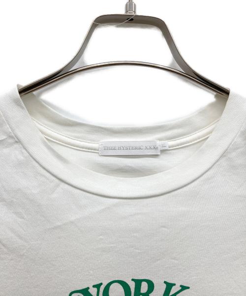 Thee Hysteric XXX（ジィ ヒステリックトリプルエックス）Thee Hysteric XXX (ジィ ヒステリックトリプルエックス) THE BIG APPLE Tシャツ ホワイト サイズ:XLの古着・服飾アイテム