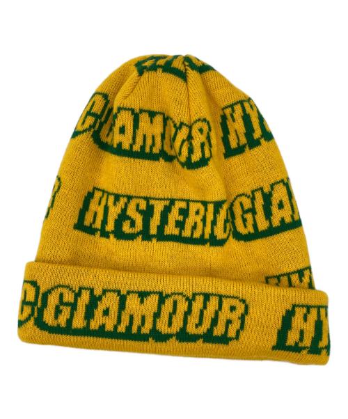 Hysteric Glamour（ヒステリックグラマー）Hysteric Glamour (ヒステリックグラマー) HYSTERIC POST柄 ニットキャップ イエロー サイズ:FREEの古着・服飾アイテム