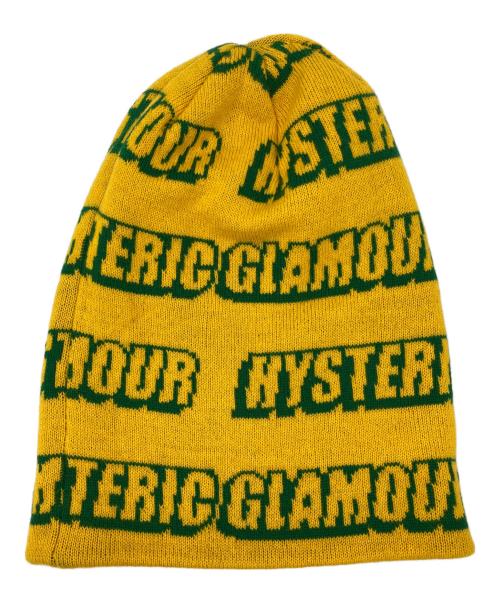 Hysteric Glamour（ヒステリックグラマー）Hysteric Glamour (ヒステリックグラマー) HYSTERIC POST柄 ニットキャップ イエロー サイズ:FREEの古着・服飾アイテム
