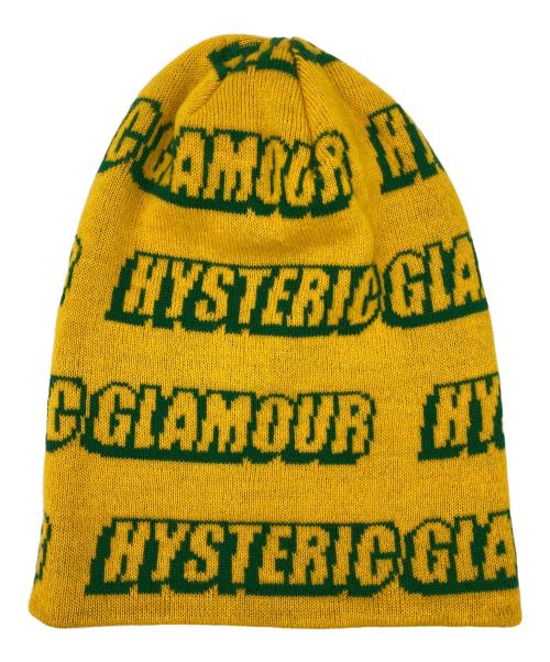 Hysteric Glamour（ヒステリックグラマー）Hysteric Glamour (ヒステリックグラマー) HYSTERIC POST柄 ニットキャップ イエロー サイズ:FREEの古着・服飾アイテム