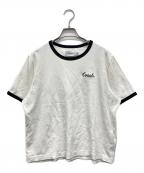COACHコーチ）の古着「ロゴ刺繍Tシャツ」｜ホワイト