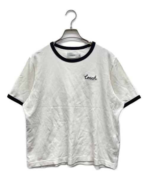 COACH（コーチ）COACH (コーチ) ロゴ刺繍Tシャツ ホワイト サイズ:XLの古着・服飾アイテム
