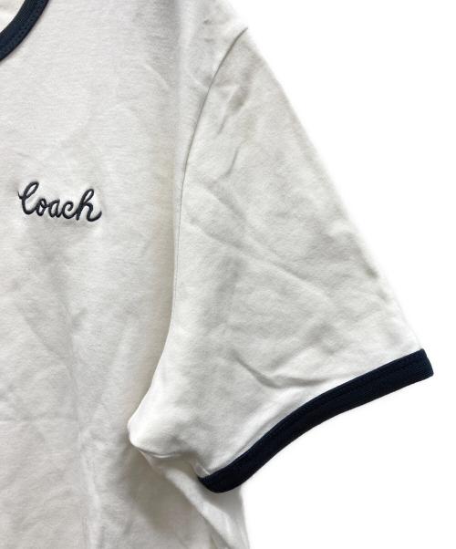 COACH（コーチ）COACH (コーチ) ロゴ刺繍Tシャツ ホワイト サイズ:XLの古着・服飾アイテム
