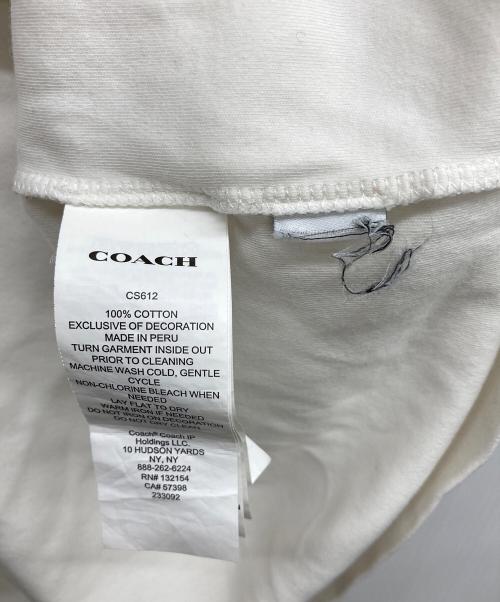 COACH（コーチ）COACH (コーチ) ロゴ刺繍Tシャツ ホワイト サイズ:XLの古着・服飾アイテム
