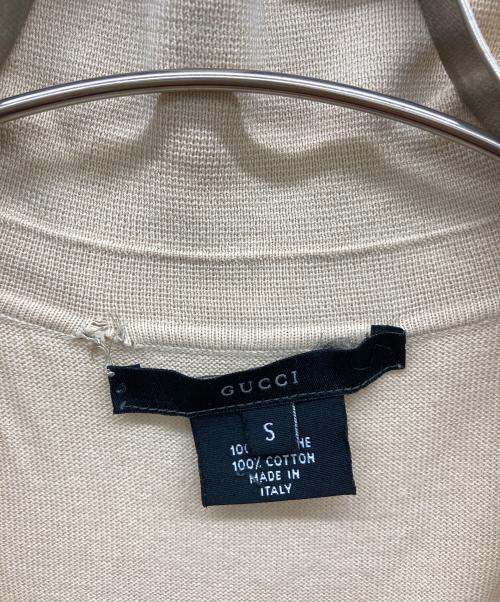 GUCCI（グッチ）GUCCI (グッチ) コットンニットポロシャツ ベージュ サイズ:Sの古着・服飾アイテム