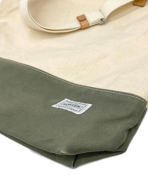 PORTER（ポーター）PORTER (ポーター) 2wayキャンバストートバッグ ベージュの古着・服飾アイテム