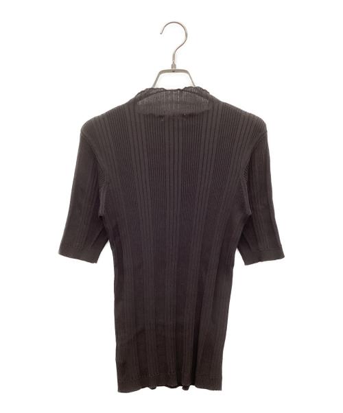 UNFIL（アンフィル）UNFIL (アンフィル) 半袖リブニット ブラウン サイズ:1の古着・服飾アイテム