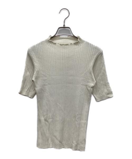 UNFIL（アンフィル）UNFIL (アンフィル) 半袖リブニット アイボリー サイズ:1の古着・服飾アイテム