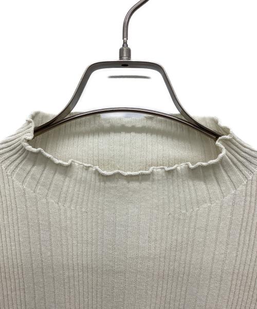 UNFIL（アンフィル）UNFIL (アンフィル) 半袖リブニット アイボリー サイズ:1の古着・服飾アイテム