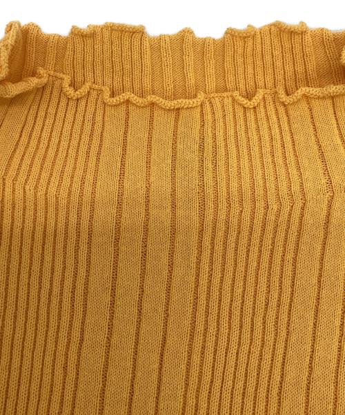 UNFIL（アンフィル）UNFIL (アンフィル) 半袖リブニット オレンジ サイズ:1の古着・服飾アイテム