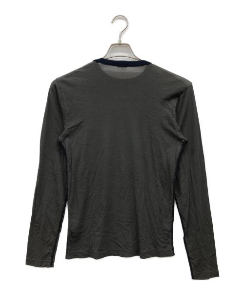 Oblada（オブラダ）Oblada (オブラダ) SHEER LONG SLEEVE TEE オリーブ サイズ:FREEの古着・服飾アイテム